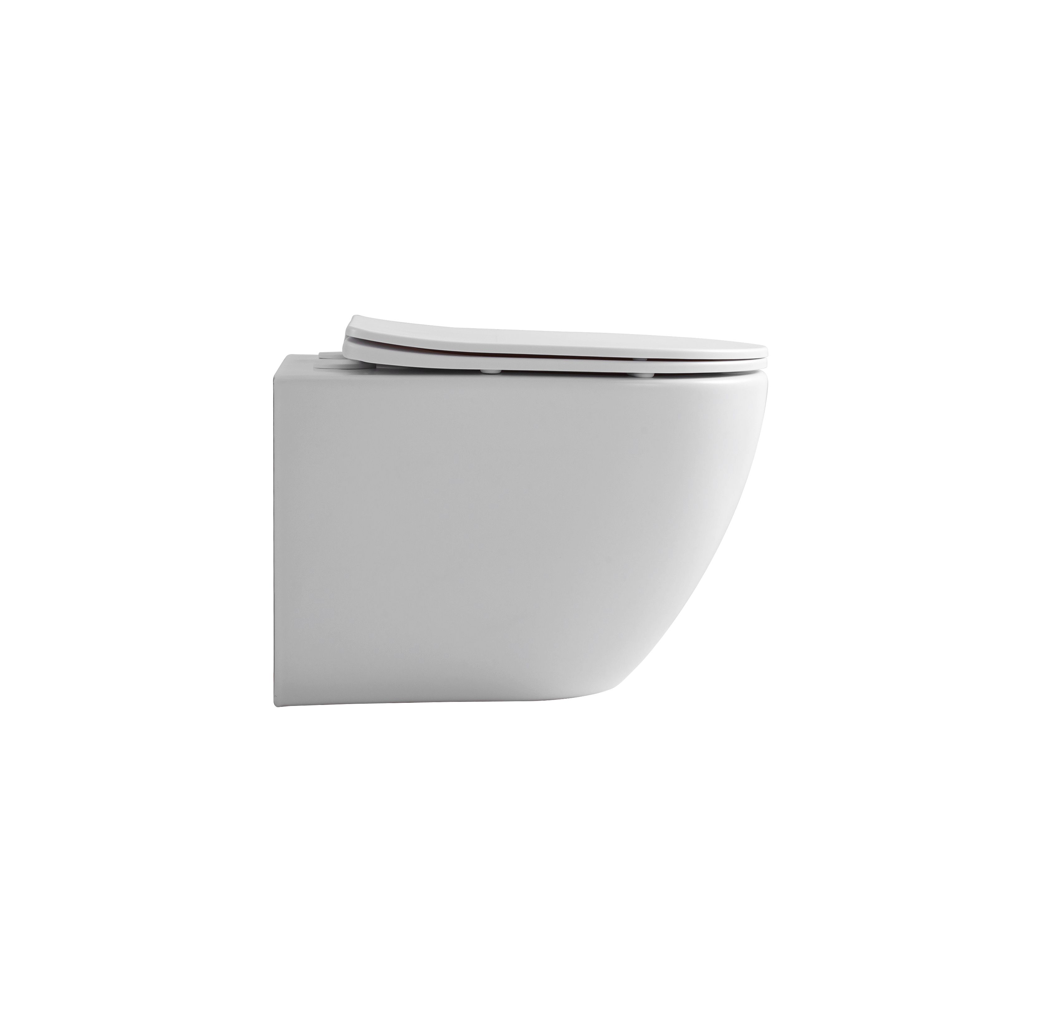 ALONI PRO HANGTOILET - TORNADO FLUSH - RANDLOOS - MET ZITTING - DUROPLAST - SOFT CLOSE - QUICK RELEASE - COMPACT 49 CM - 36X32X49 CM - MAT WIT vue 4