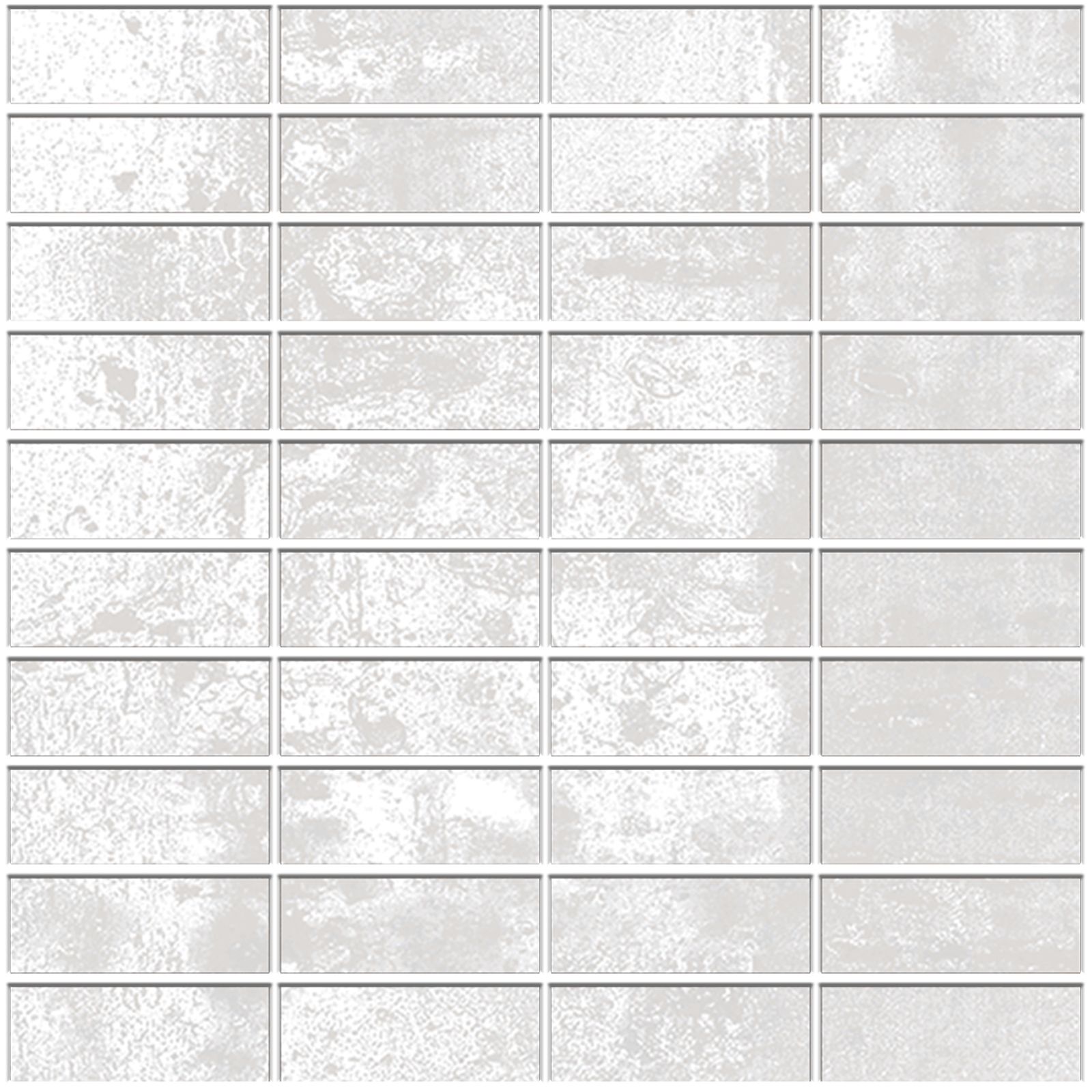 MOSAICO CORTEN BLANCO 30X30 (2,5X7)