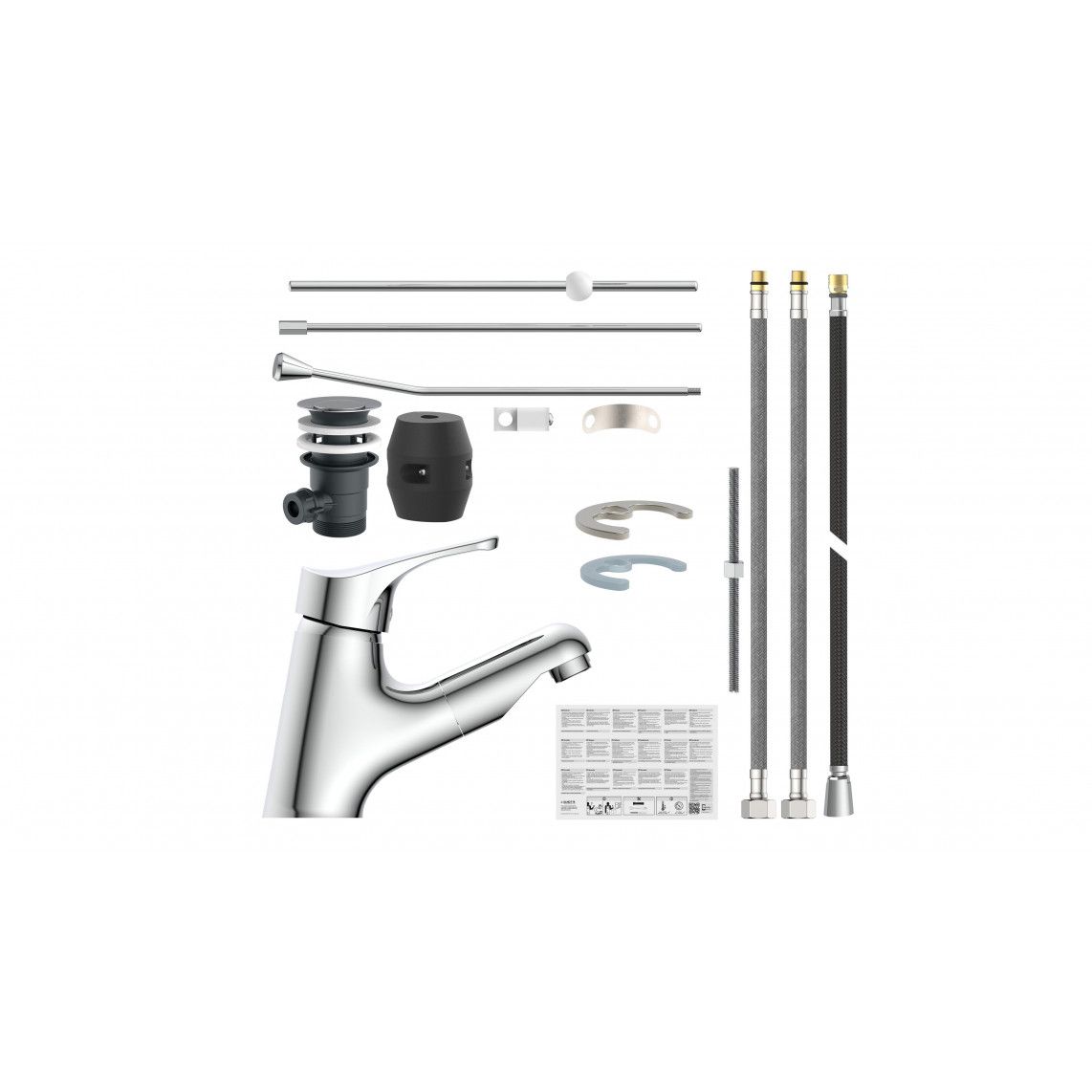 22150 ATTICA Wash basin mixer, chrome, with pull-out sprayer vue 5