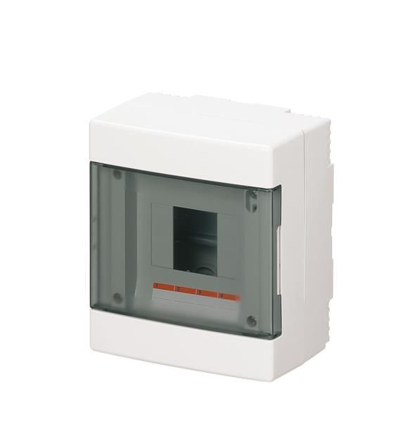 Coffret apparent 4 modules Blanc IP40 avec porte transparente dimensions 150 x 170 x 100mm