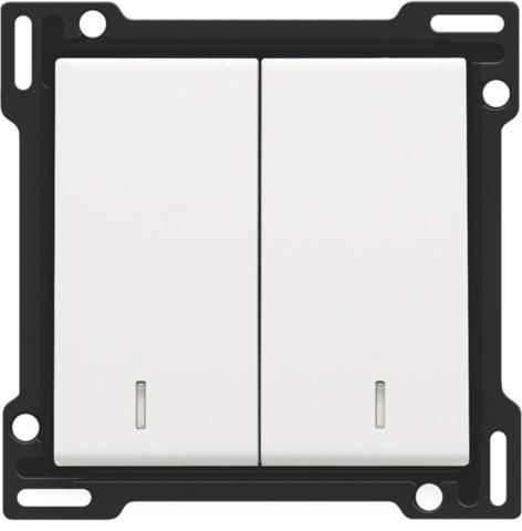 Set de finition avec double voyant pour interrupteur double allumage, interrupteur va & vient