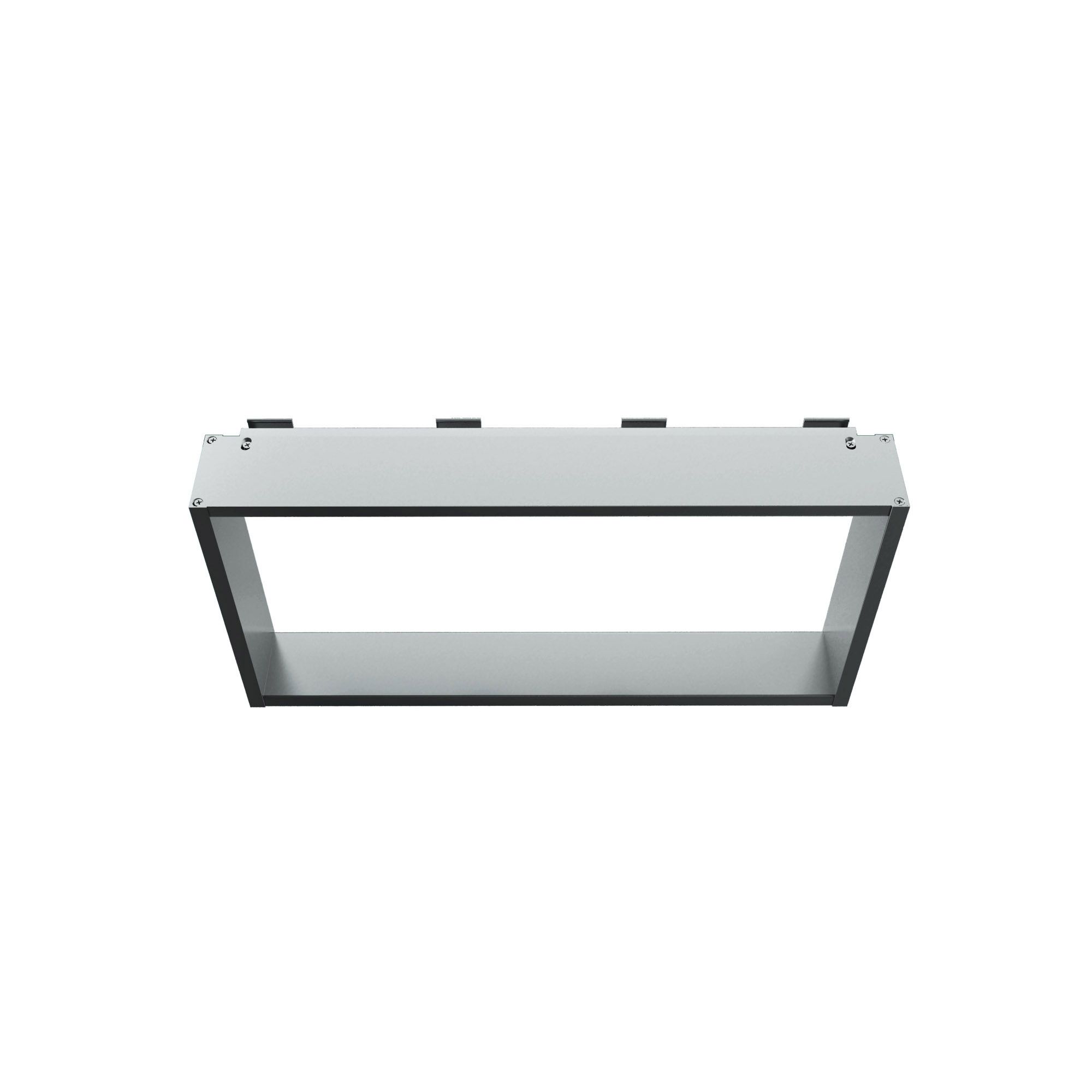 OPBOUWNIS VOOR DOUCHEWAND - 4 HANDDOEKHAKEN - ALUMINIUM - 60X30X8 CM - GLANZEND ALUMINIUM vue 2