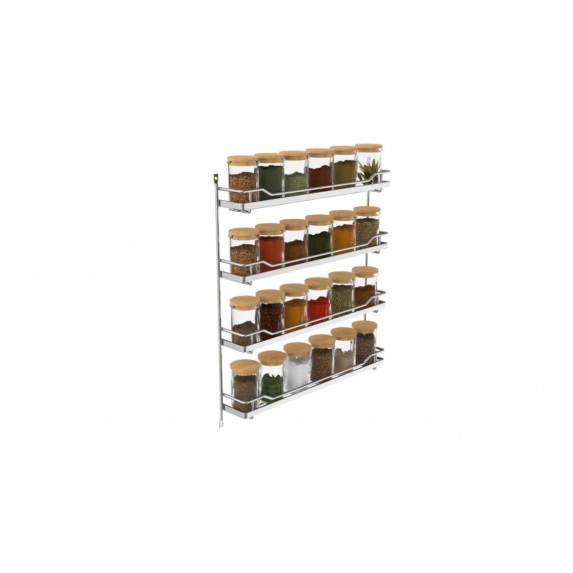 2082 Spice rack, chrome, 370 x 60 x 425 mm, für 4 x 6 tins vue 6