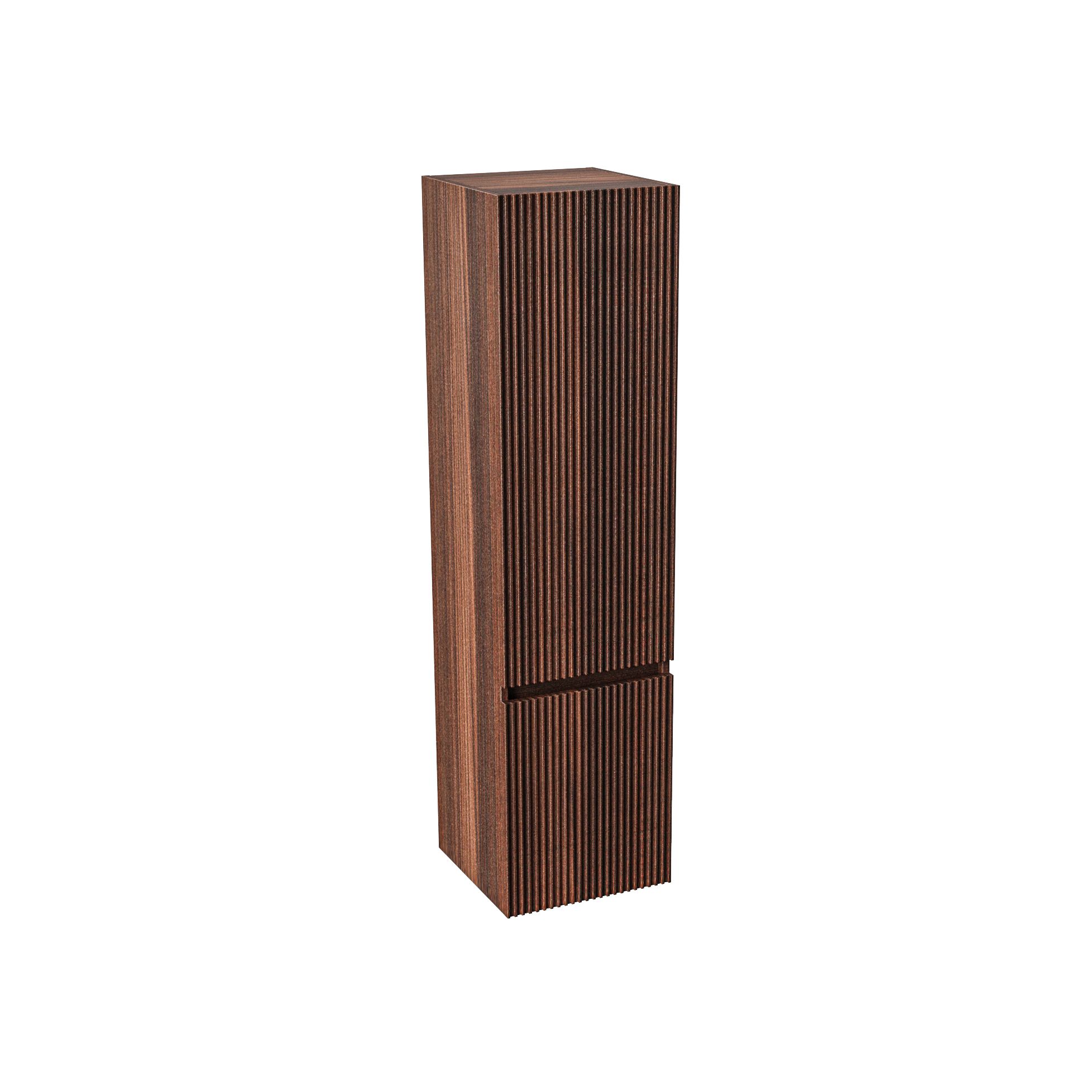 ALONI ELA KOLOMKAST - 2 DEUREN - GREEPLOOS - SOFT CLOSE - OMKEERBAAR - 35X135X35 CM - WENGE vue 2