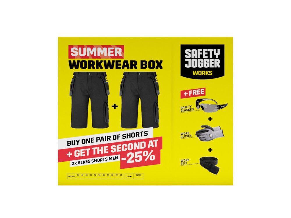 Safety Jogger Promo summerbox 2x Alkes shorts navy/grey maat 56