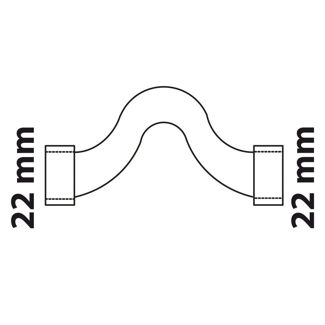 989254055 CU crossover fitting, blanco, 22 mm, 2 mofen (5085) vue 3
