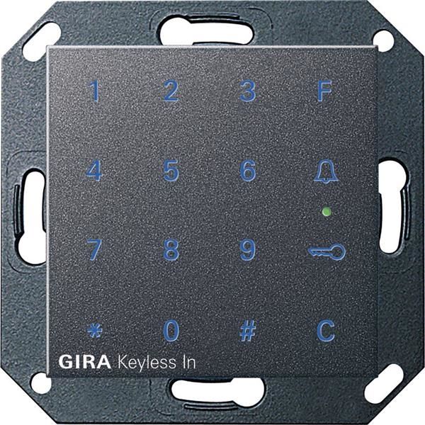 Clavier à code Gira Keyless In Anthracite System 55 - clavier à code comme système de contrôle