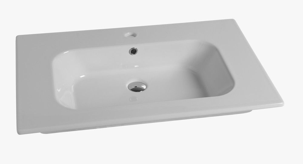 Van Marcke Cettina Tablette Porcelain 1LAVABO 610×465×170MM Blanc Brillant