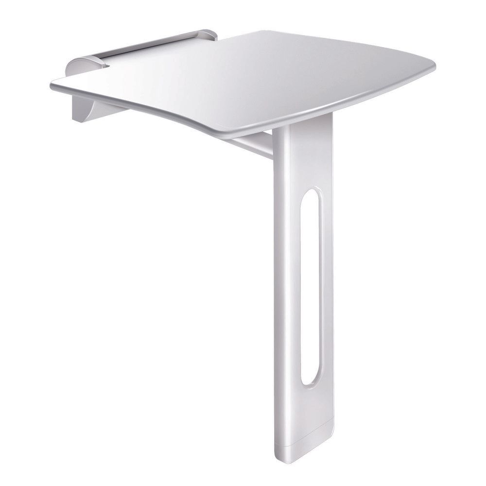 Delabie Be-line Siège Douche Pied Relevable Amovible Anti-glisse Blanc Mat 135KG