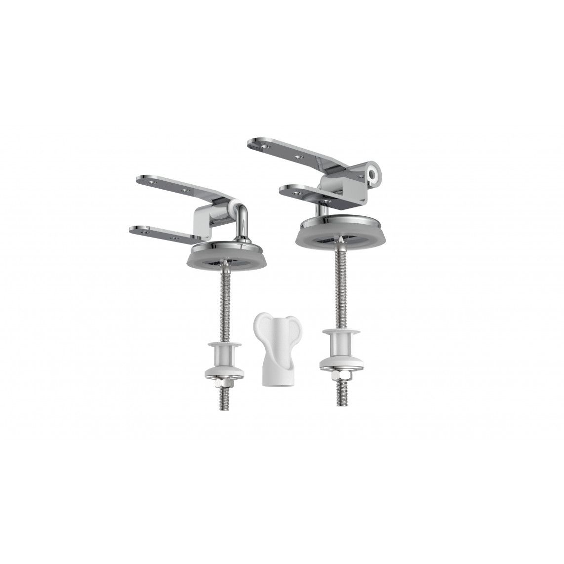 080000 Toilet seat fixing set, chrome, for MDF vue 2