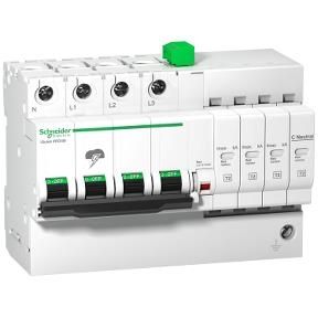 Parafoudre modulaire iQuick PRD40r - 3 pôles + N - 264V -avec report à distance
