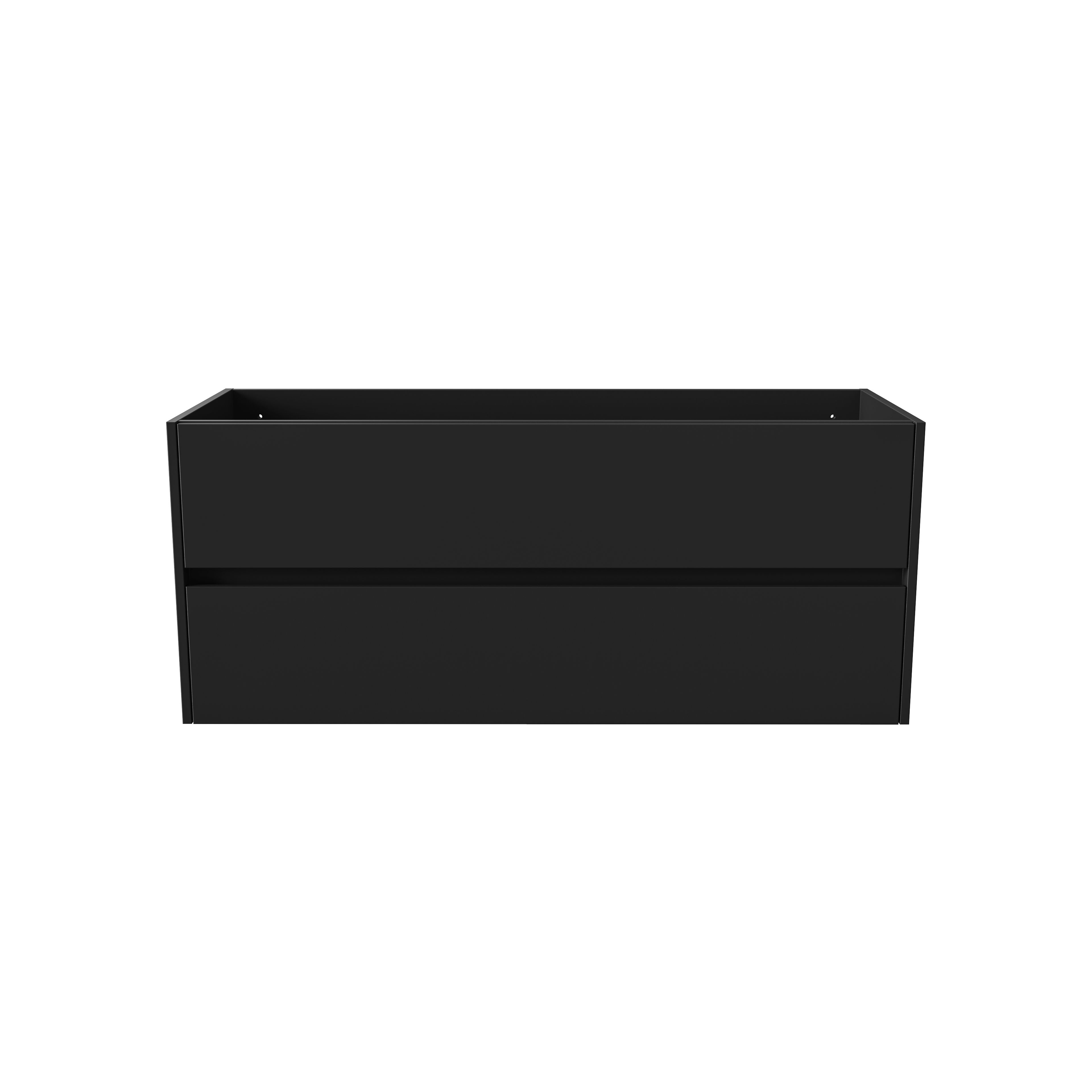 ALONI HAYAT MEUBLE SOUS-VASQUE - 2 TIROIRS - SANS POIGNEE - SOFT CLOSE – 119,5X50X45 CM - NOIR MAT vue 2