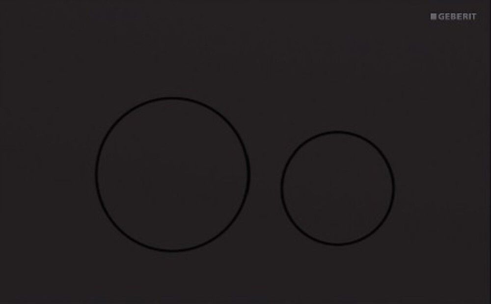 Geberit SIGMA40 Plaque DE Commande Pour Rinçage À 2 Volumes Ronde Noir Mat