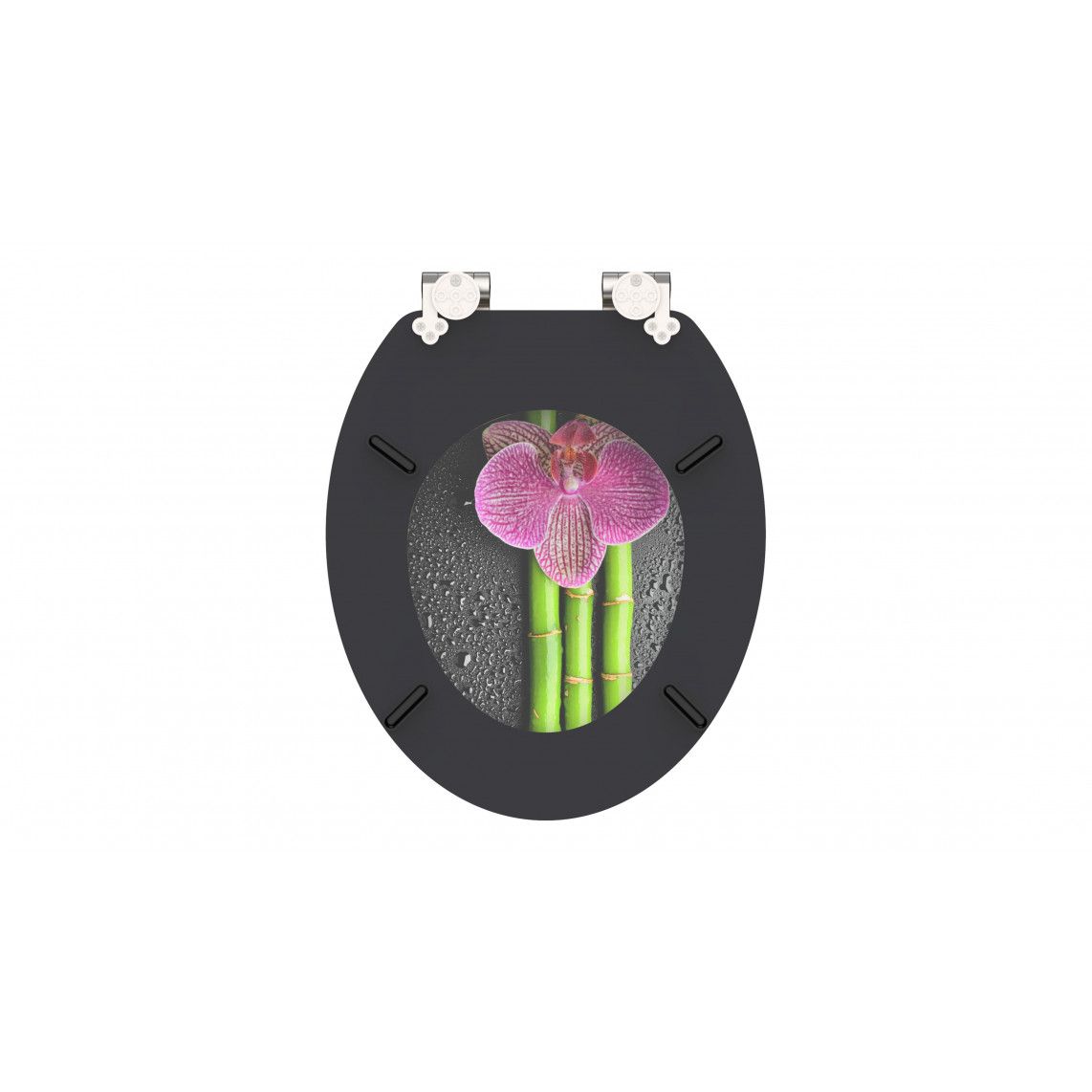 80121 MDF Toilet seat ASIA, with soft close vue 6