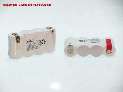 Ni-Cd 3D 4500 ht zaz + 6.3 mâle - 2.8 mâle 3.6V 92 x 23 x 43