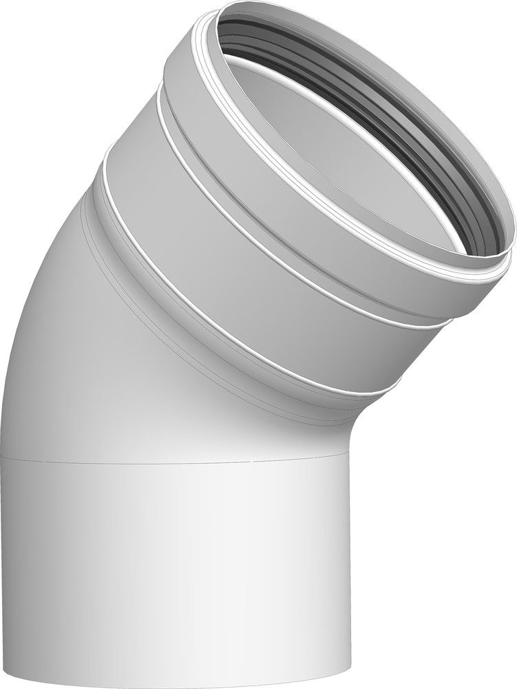 Dinak Pph SW 040 Coude 45° D100 Polypropylène