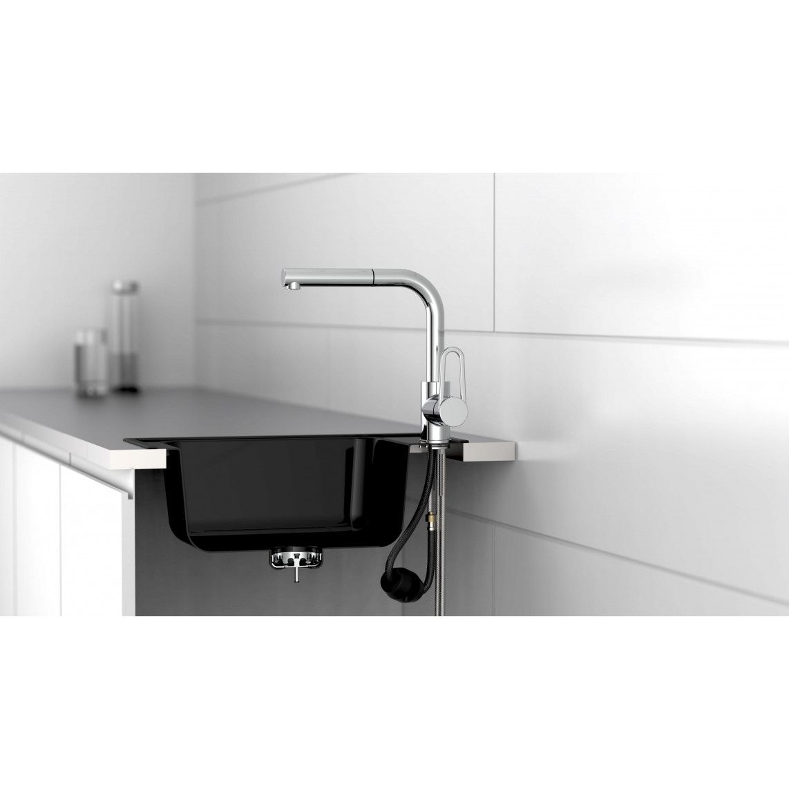 26230 DESIGN RING Keukenkraan, chroom, met uittrekbare uitloop vue 9