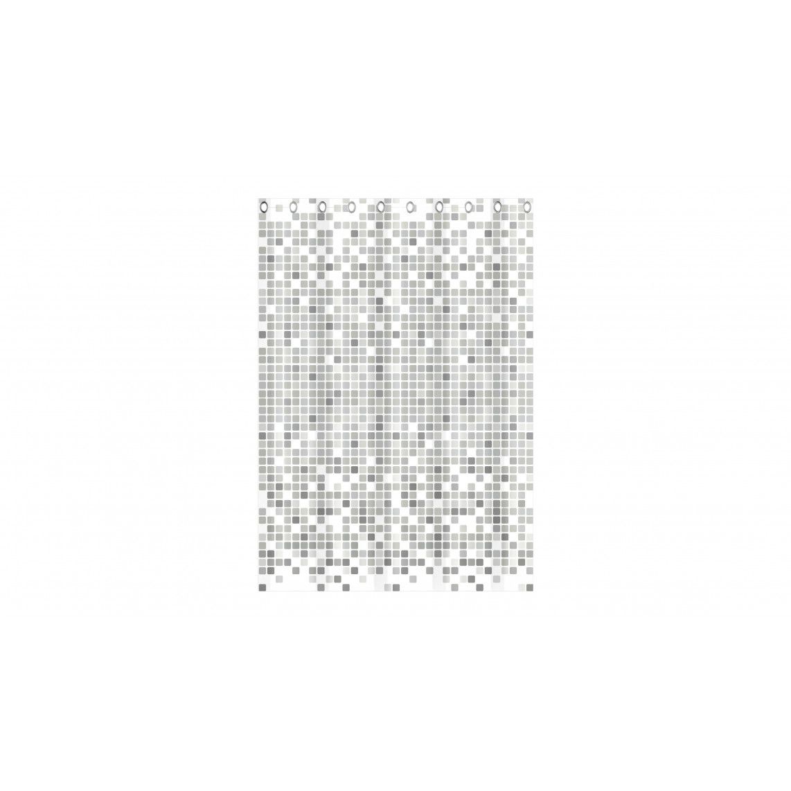 BA0403 Shower curtain, mosaic grey vue 4