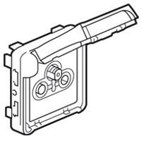 Plexo prise TV - FM - SAT composable Gris