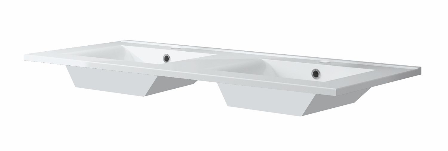 LAVABO FORM 121X46CM PORCELAINE BLANC