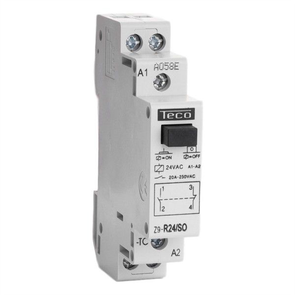 Relais d'installation 24Vac 20A 1 NO + 1 NF