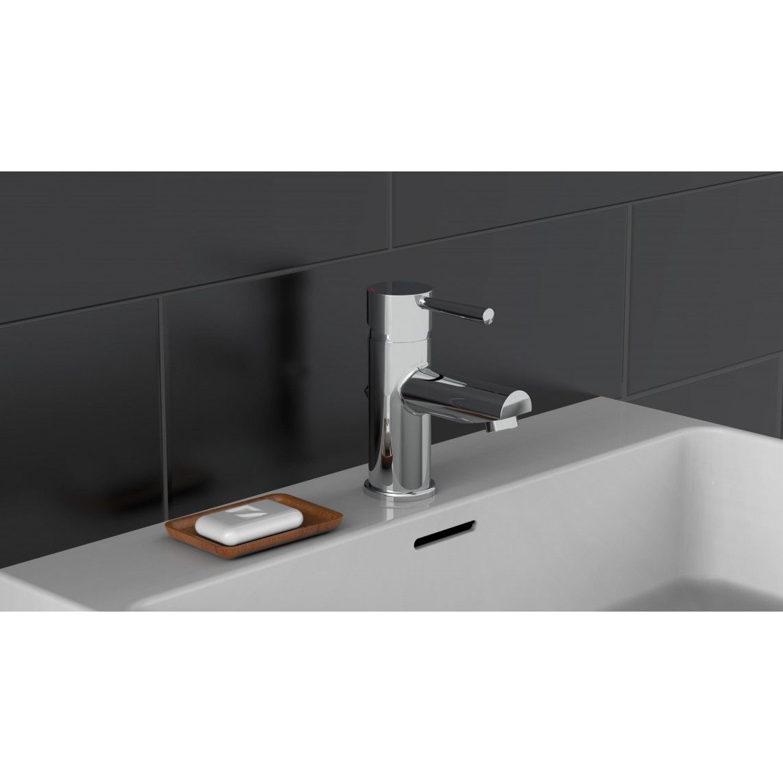33710 UNICORN Wash basin mixer, chrome vue 3