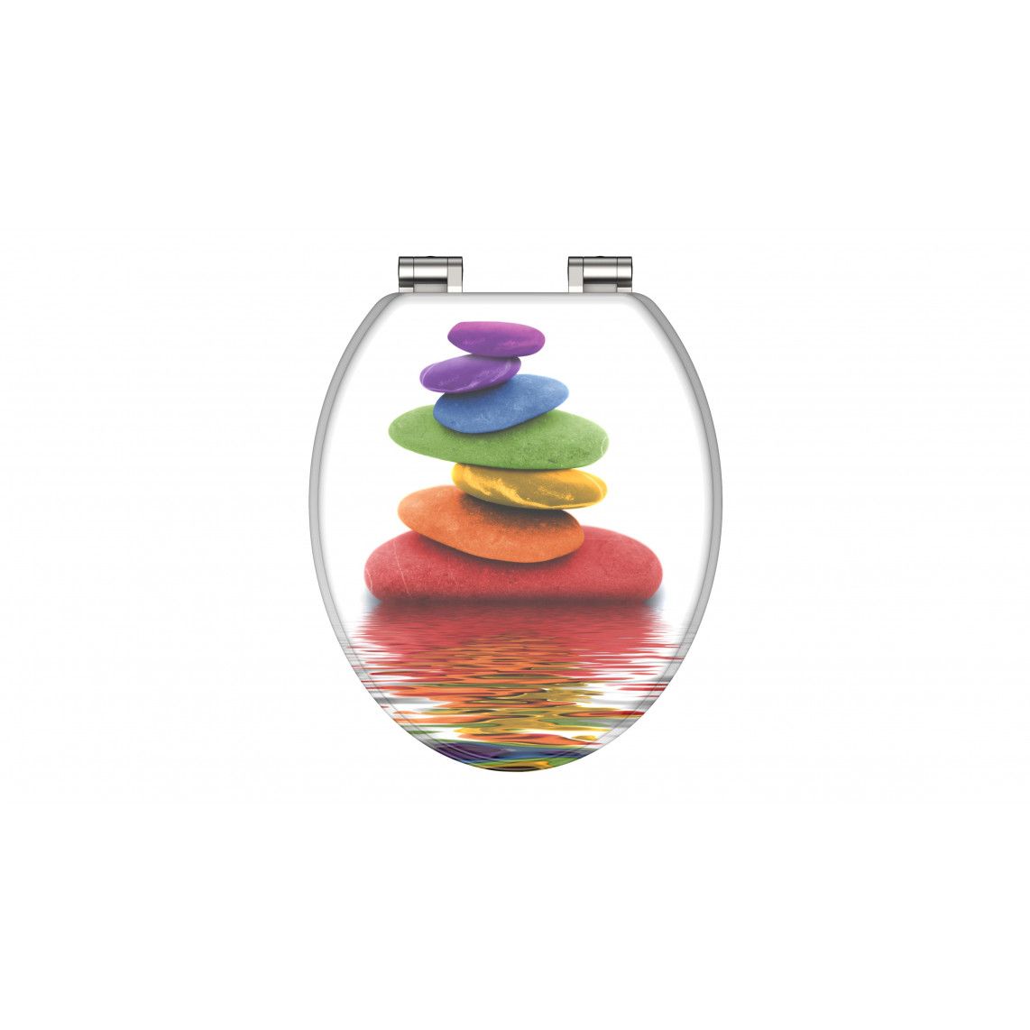 80120 MDF Toilet seat COLORFUL STONES, with soft close vue 2