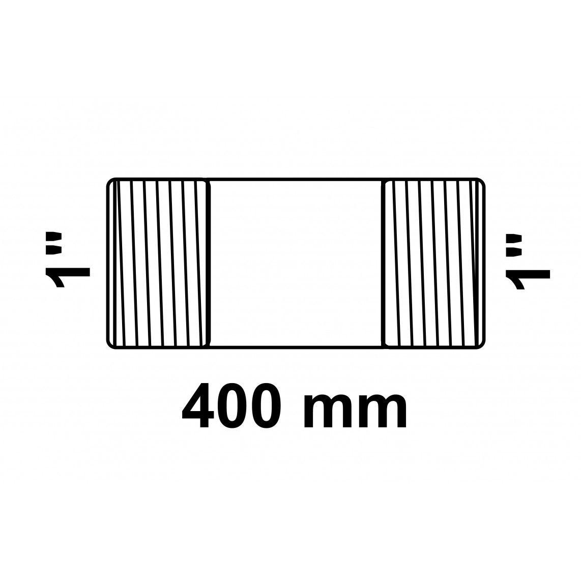 989825855 GI dubbele buisnippel, gegalvaniseerd, 1" x 400 mm, (23) vue 2