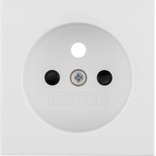 Sets de finition pour prise de courant avec terre Berker S.1 / B.3 / B.7 Blanc polaire, brillant