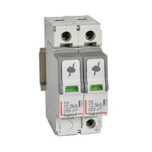 Parafoudre T1 + T2 - 2 pôles - 12.5kA 1.5kV - Uc 320V - 2 modules