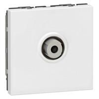 Mosaic prise TV type F 2 modules Blanc