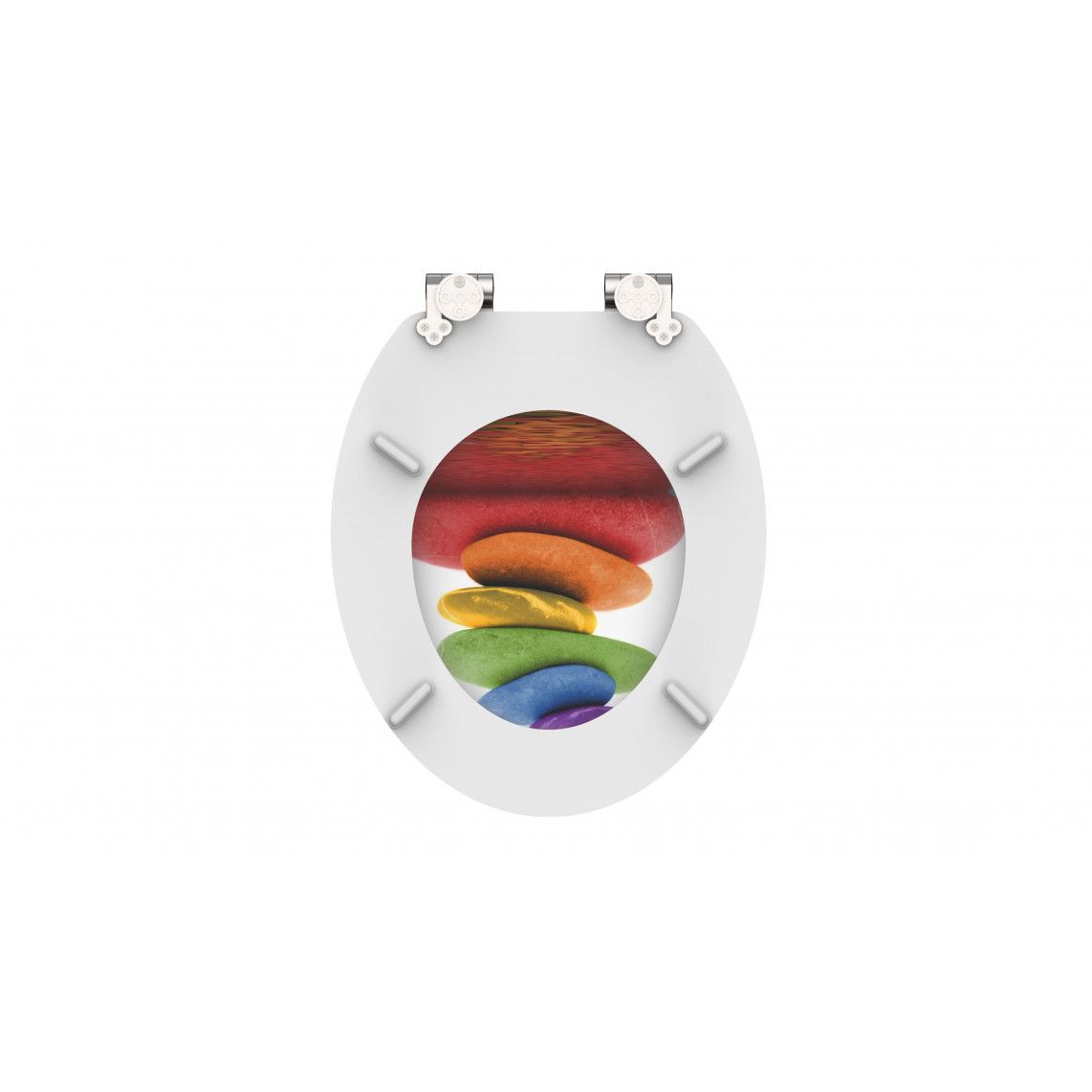 80120 MDF Toilet seat COLORFUL STONES, with soft close vue 6