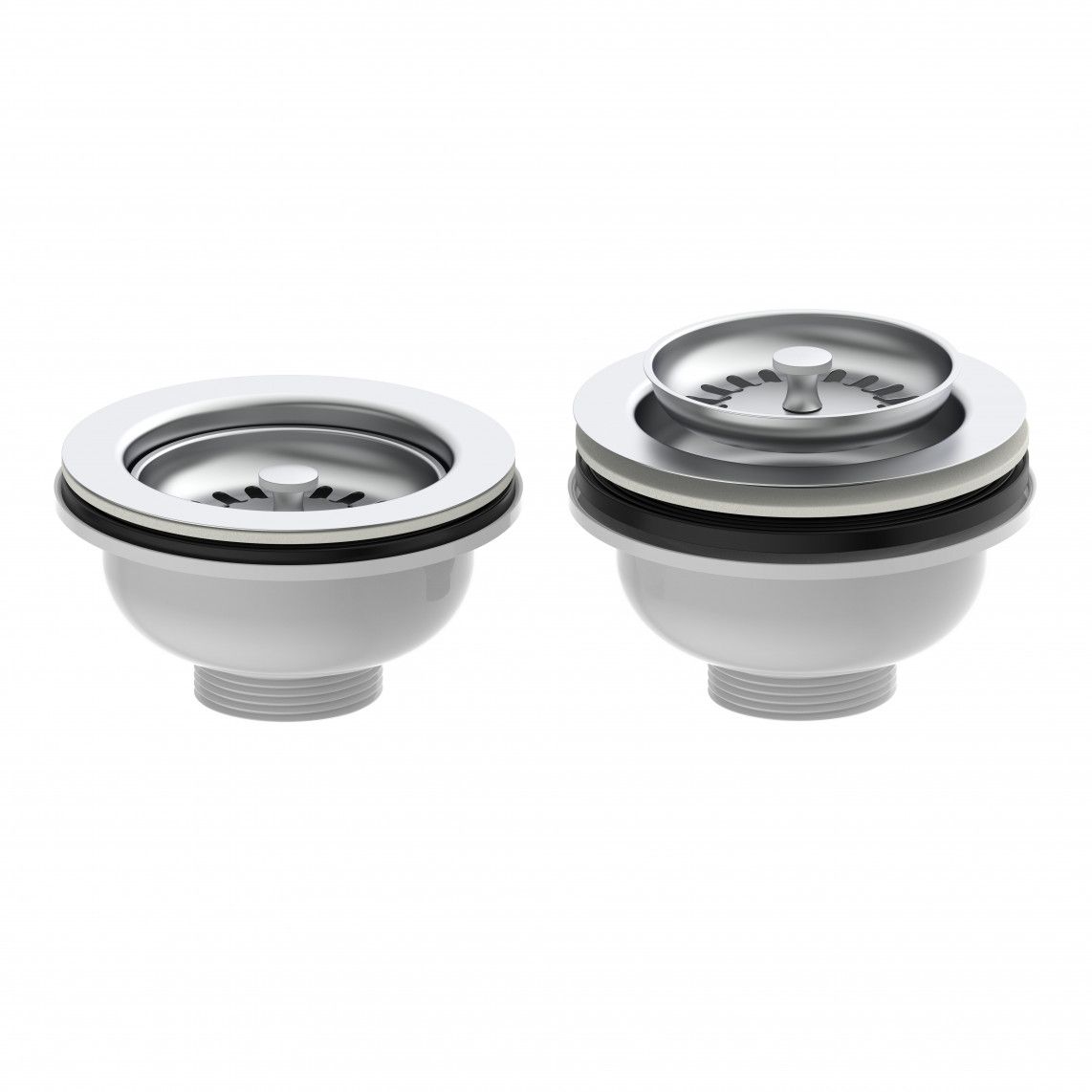 98835240 KS korfventiel, 1 1/2"BU, RVS ontruimingskelk & zeef Ø114 mm vue 8