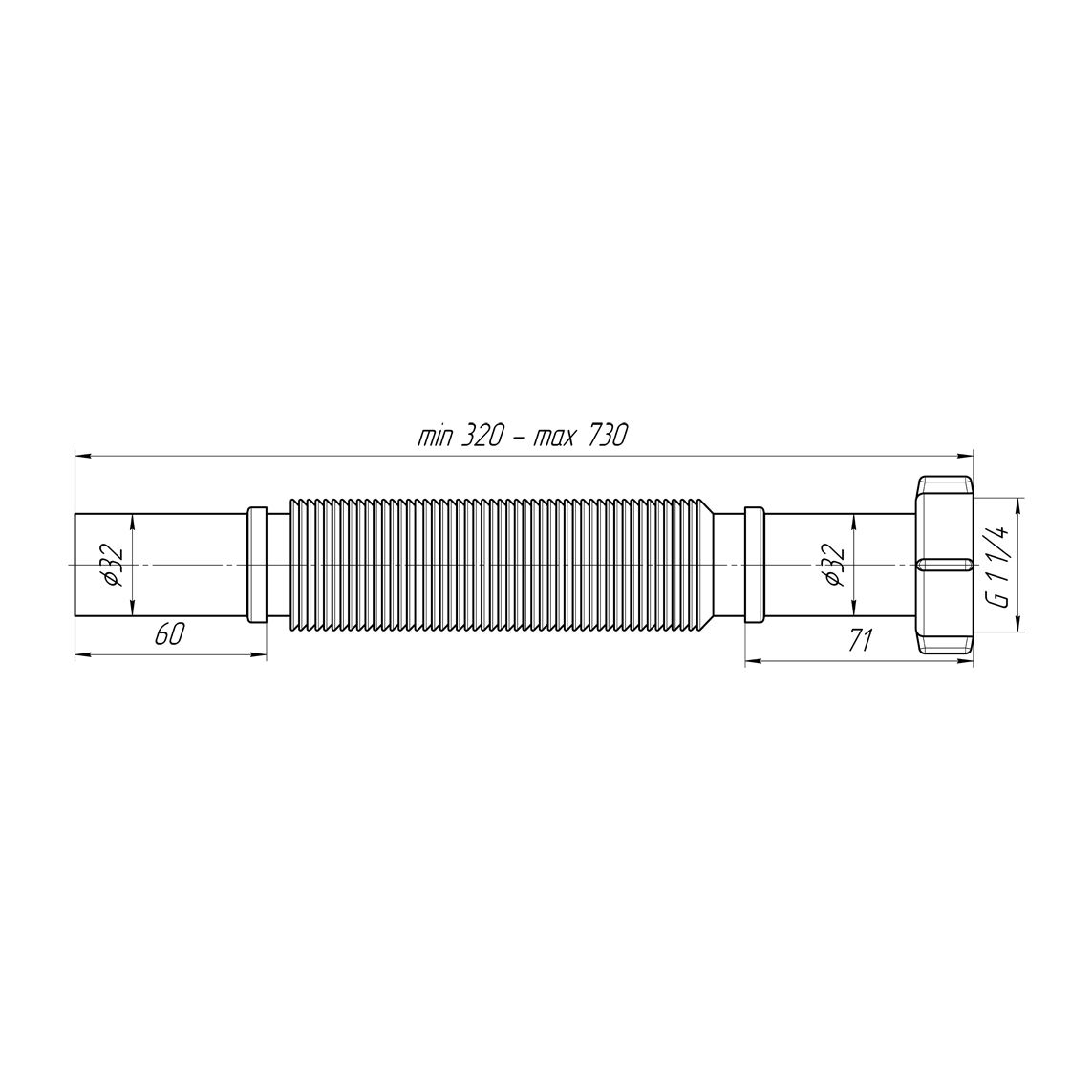 ALONI TUYAU DE RACCORDEMENT FLEXIBLE 5/4’’-Ø32CM vue 2