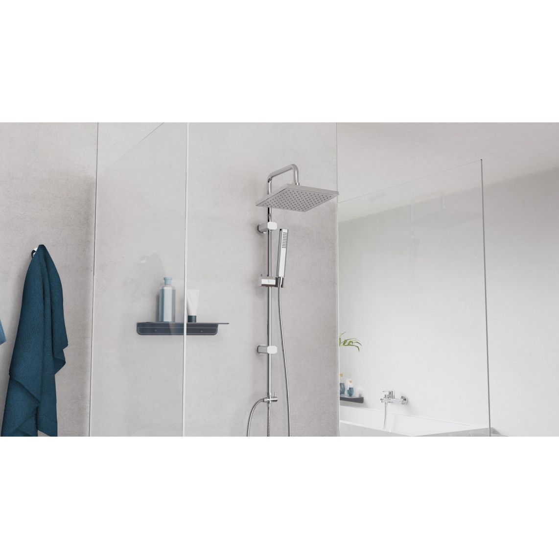 60090 TOKYO Overhead shower set, chrome vue 6