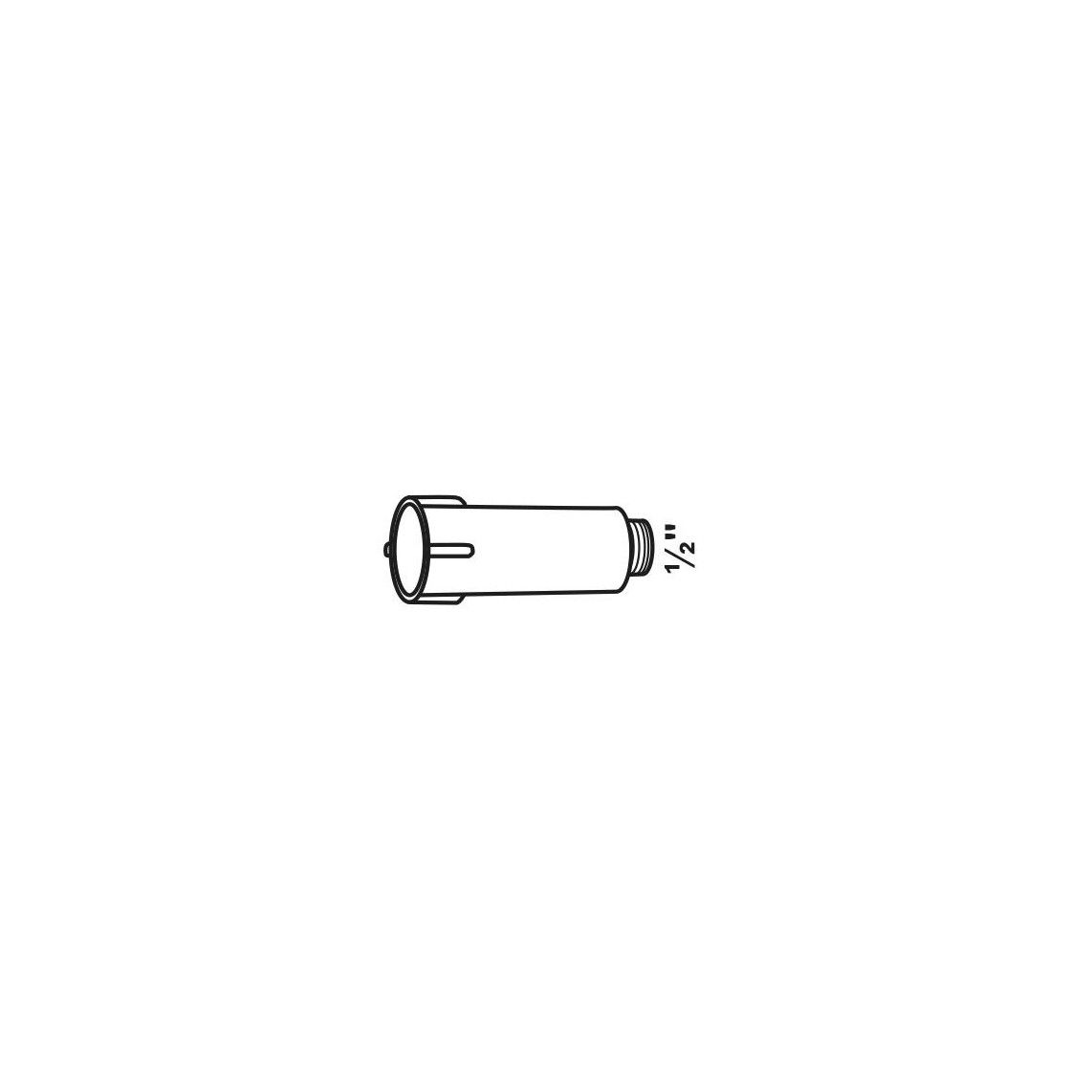 989135355 specieplug, kunststof, rood, 1/2", met messing schroefdraad vue 3