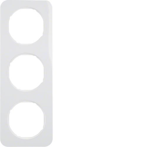 Plaque de recouvrement 3 postes Berker R.1 Blanc polaire, brillant