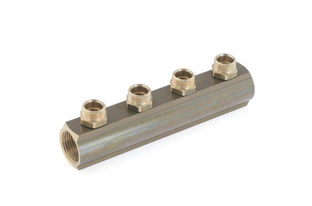 Systempex Collecteur 4/4”FF Sortie M22 Nipples Prémontés 4 Circuits