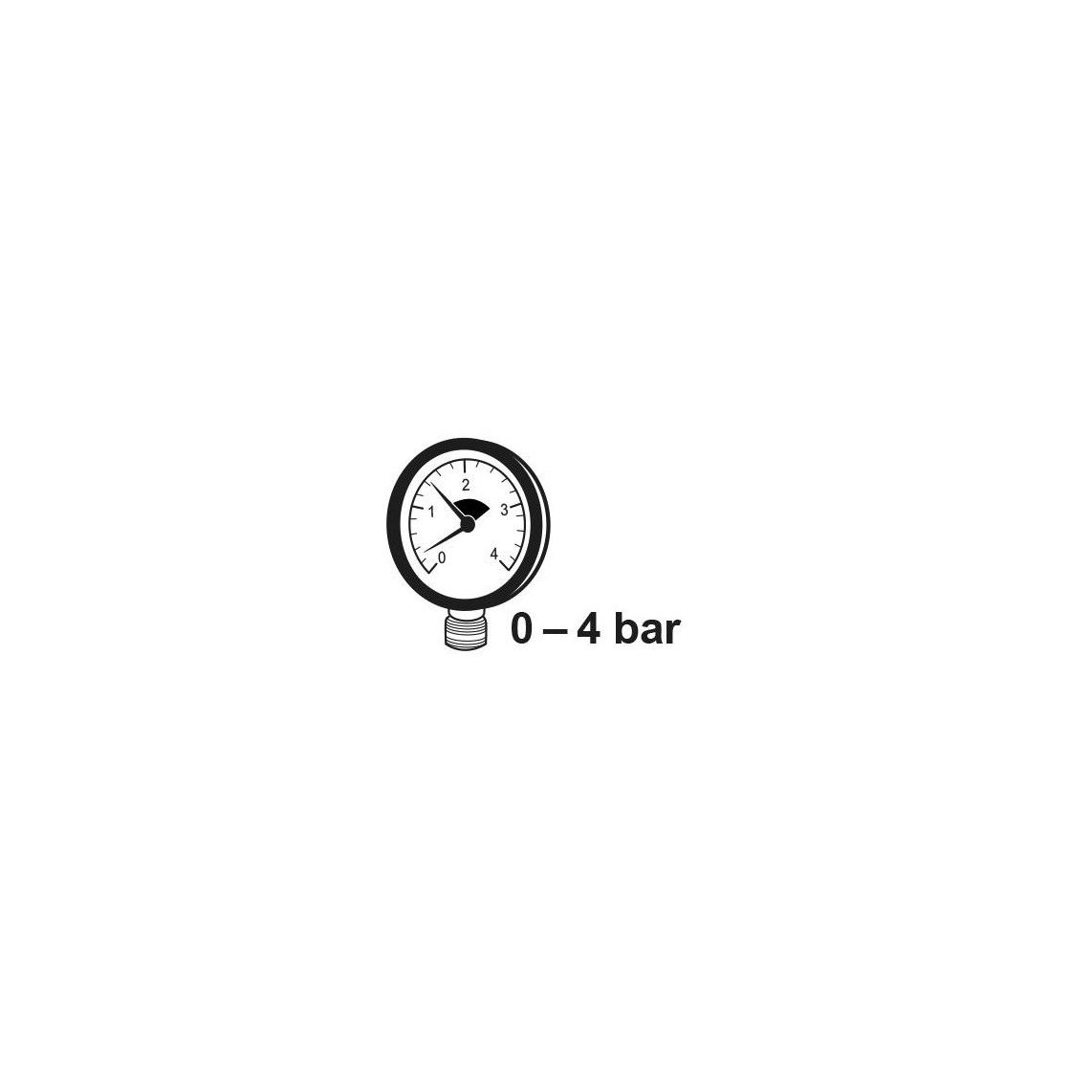 984544055 Pressure gauge for radiator, 63 mm, 1/4" male, 0 - 4 bar, connection down vue 2