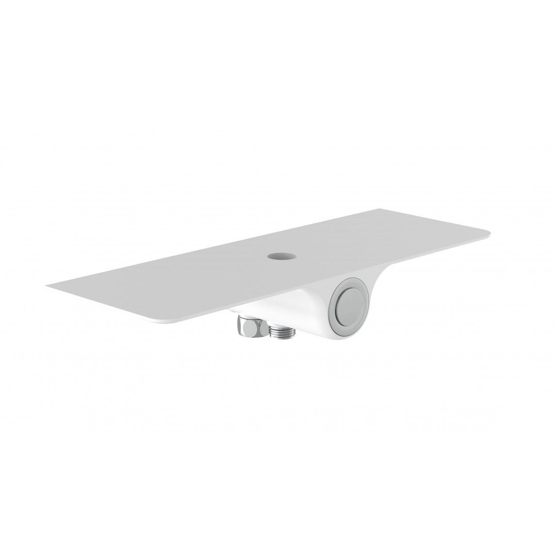 60500 AQUASTAR Overhead shower set, chrome/white, with tray (mid diverter) vue 4