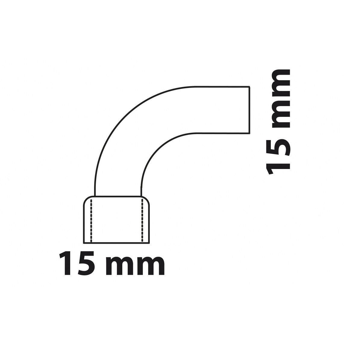 989023055 Elbow 90°, copper solder fitting, 15 mm, 1 socket vue 3