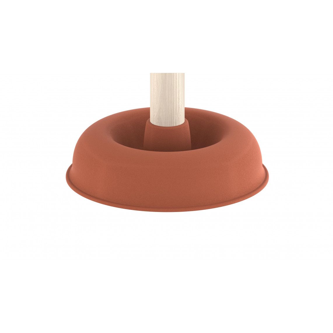 99908200 Spout cleaner, red, Ø 140 mm, with wooden handle vue 3