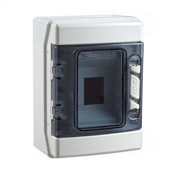 Coffret apparent IP65 avec porte transparente 1 x 4 modules + bornier de terre