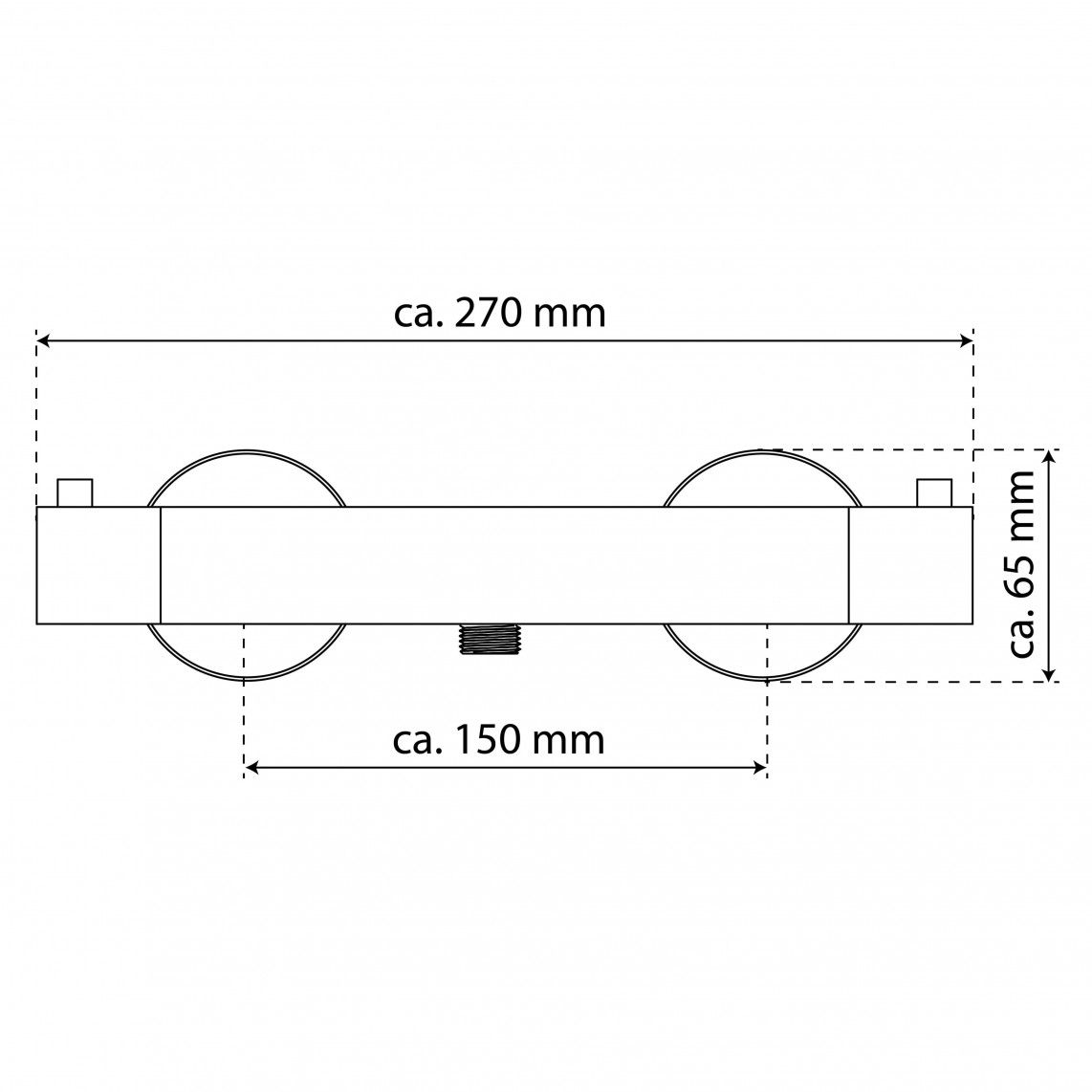 1230090 CARNEO Thermostatische douchekraan, chroom vue 9