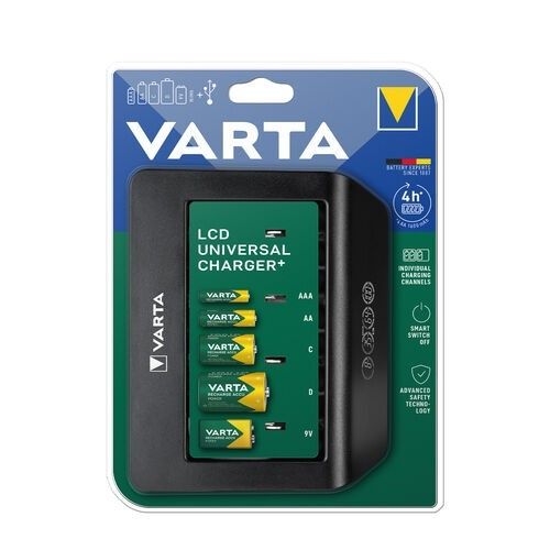 Varta- chargeur universel de piles - Ni-MH AA - AAA - C - D - 9V sans piles