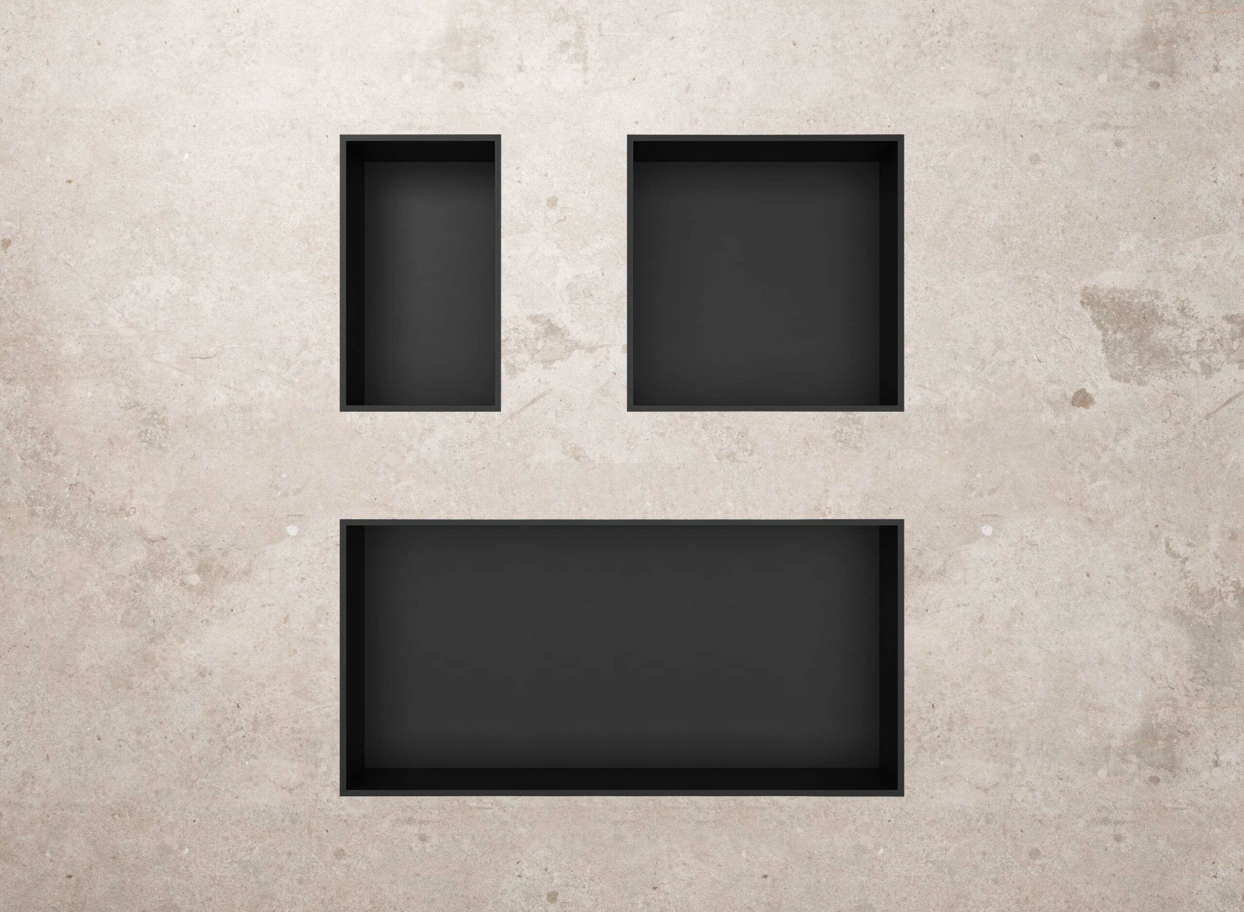 ALONI INBOUWNIS (300X300X100MM) - MAT ZWART vue 4