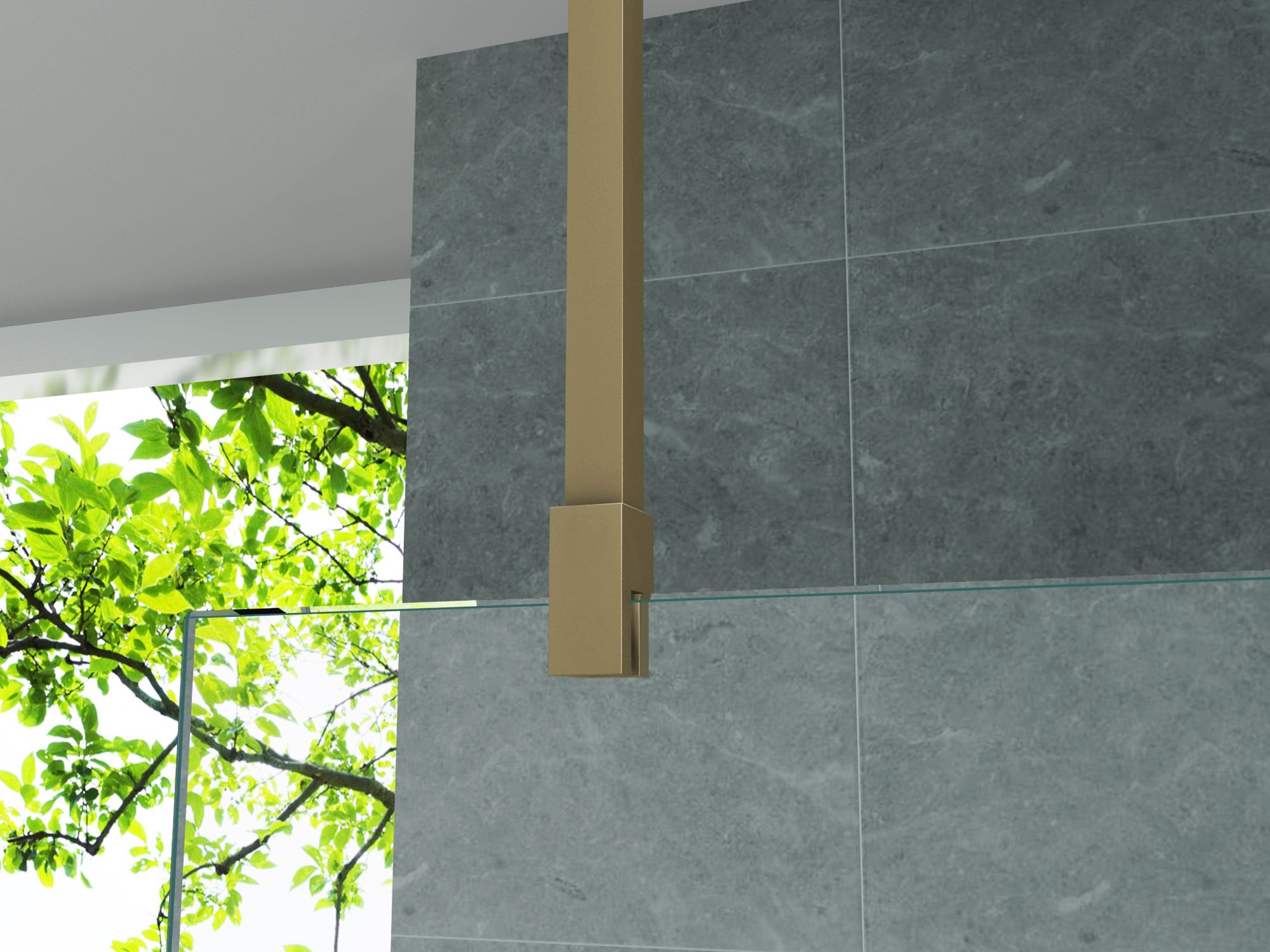 ALONI SUPPORT PLAFOND - RÉGLABLE - 43-80 CM - OR BROSSÉ vue 4
