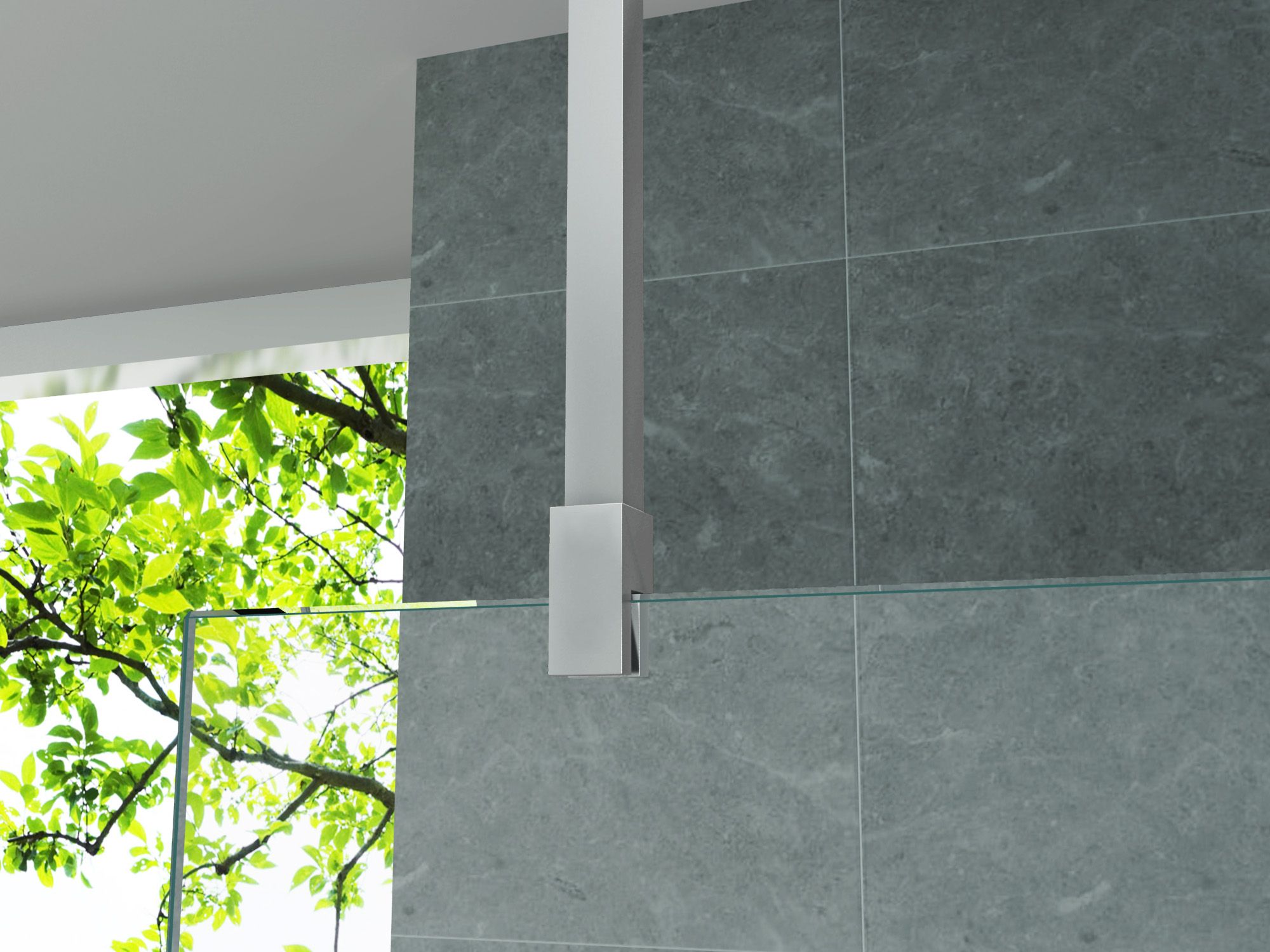 ALONI SUPPORT PLAFOND - RÉGLABLE - 43-80 CM - ACIER INOX BROSSÉ vue 4