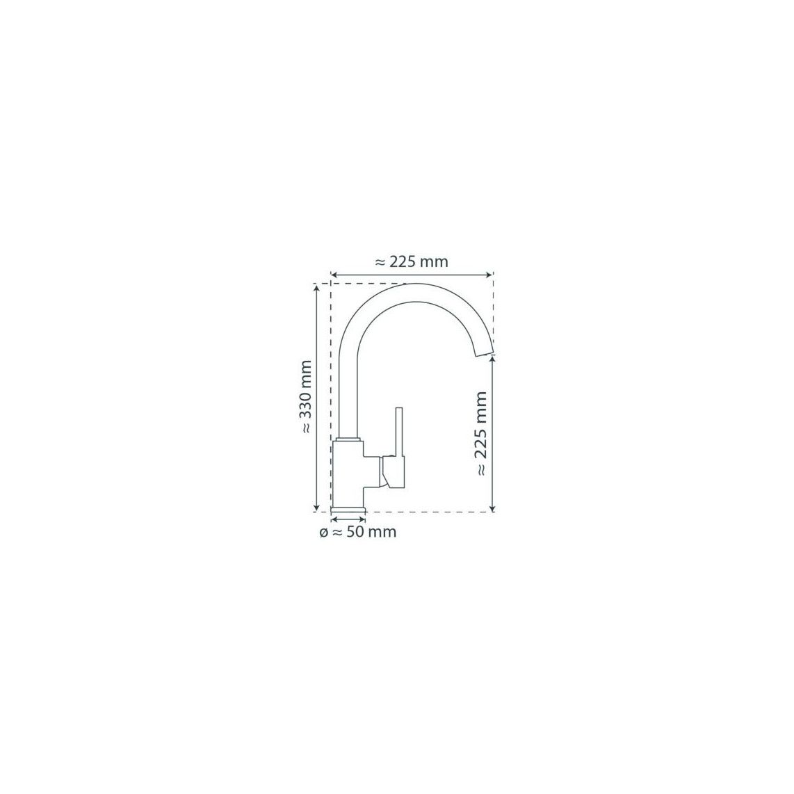 35319 CASALLA Keukenkraan lage druk, chroom vue 4
