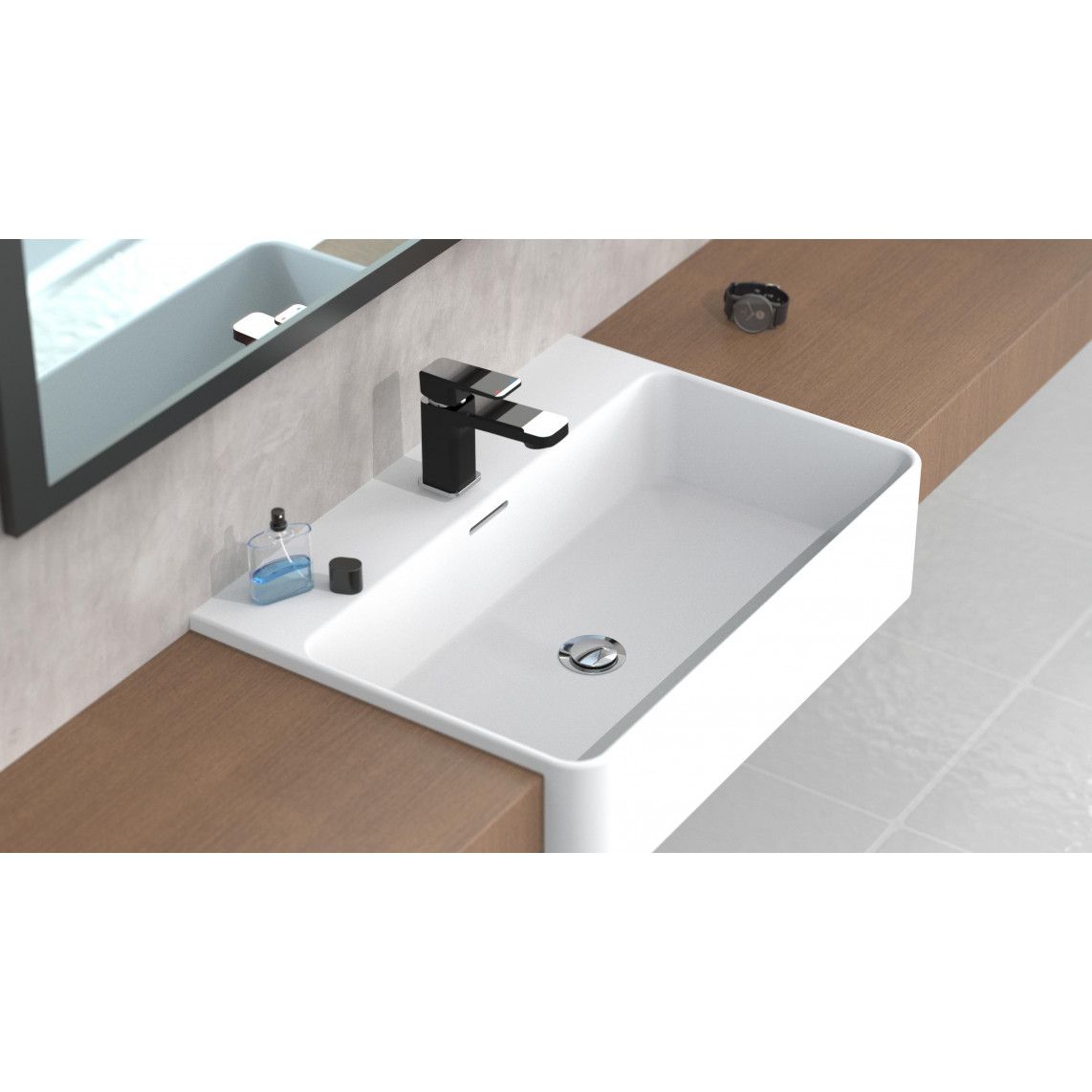 43106 MADAGASKAR Wastafelkraan, zwart/chroom vue 7